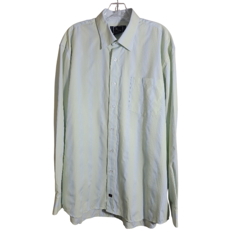 Jon Randall collection men button down stripe dress shirt size XL